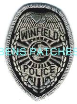 ILLINOIS,WINFIELD POLICE BADGE PATCH 1_wm